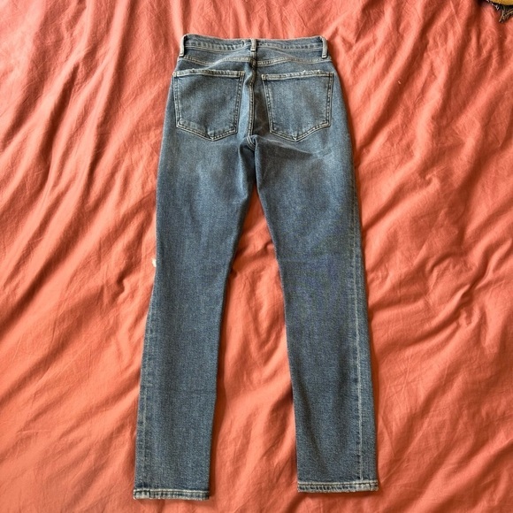 NWOT Agolde Nico High Rise Slim Fit Straight Ankle Jeans Midwash Size 25 - Picture 5 of 7